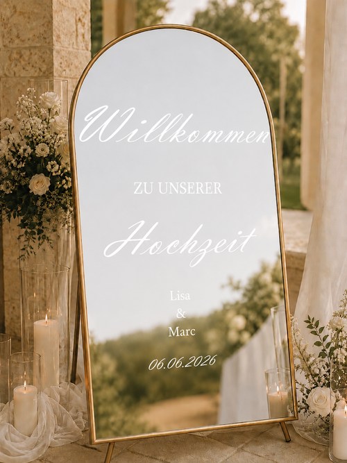 Willkommen zu unserer Hochzeit - Aufkleber